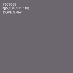 #6C666E - Dove Gray Color Image